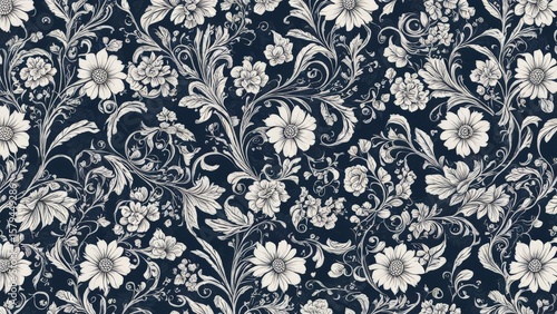 seamless pattern with floral ornament