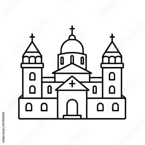 Wallpaper Mural Ornate church building with domes and towers architecture Torontodigital.ca