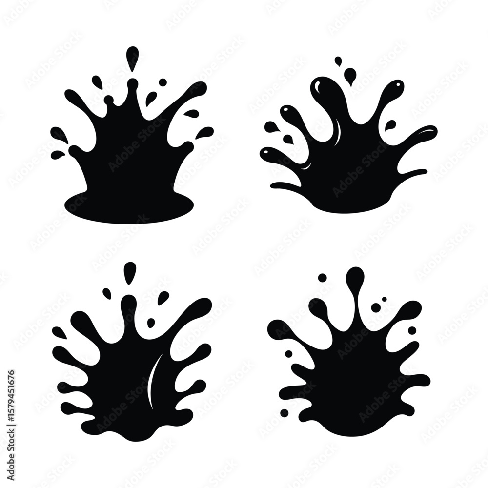 Obraz premium vector illustration of a splash of colorful splashes