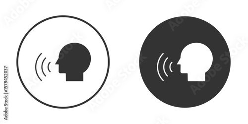 Voice control icon design flat silhouette style