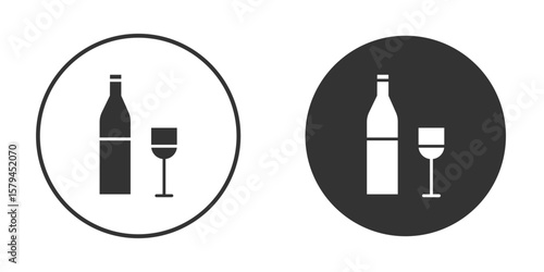 Vodka icon design flat silhouette style
