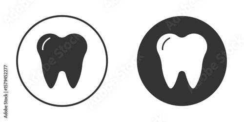 Tooth icon design flat silhouette style
