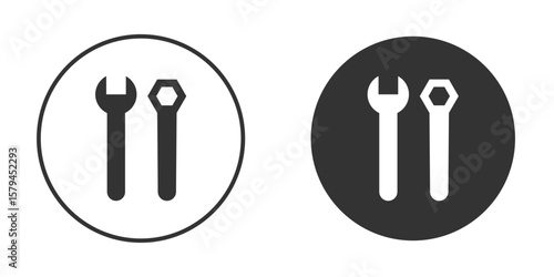 Tools icon design flat silhouette style