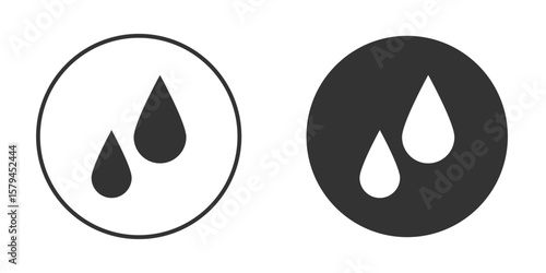 Tear drop icon design flat silhouette style