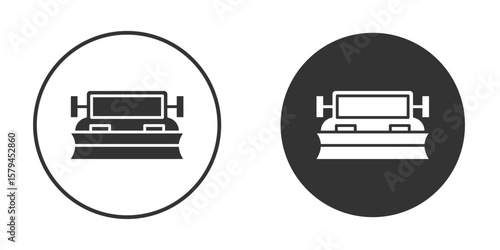 Snowplow icon design flat silhouette style