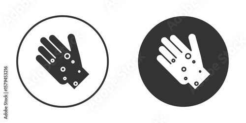 Rash hand icon design flat silhouette style