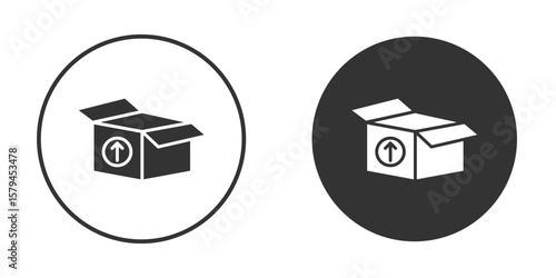 Product release icon design flat silhouette style
