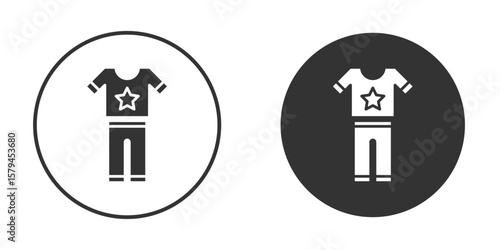 Pijama icon design flat silhouette style