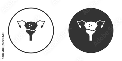 Pelvic inflammatory disease icon design flat silhouette style