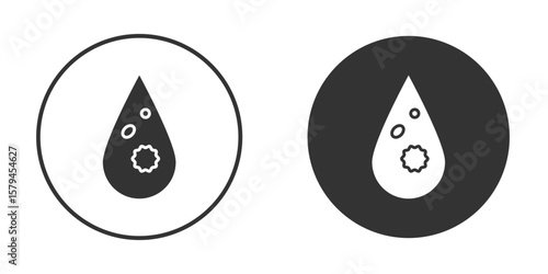 Leukemia icon design flat silhouette style