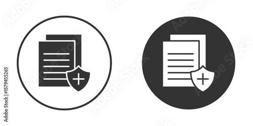 Health insurance icon design flat silhouette style