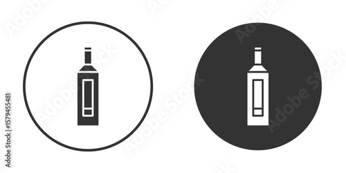 Gin icon design flat silhouette style