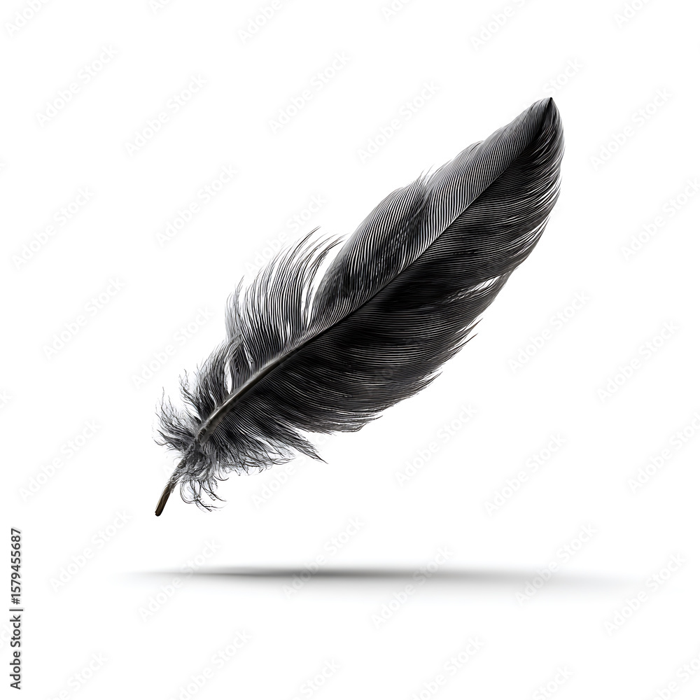 Black Feather Floating Black Feather Floating