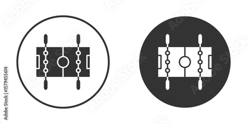 Foosball icon design flat silhouette style