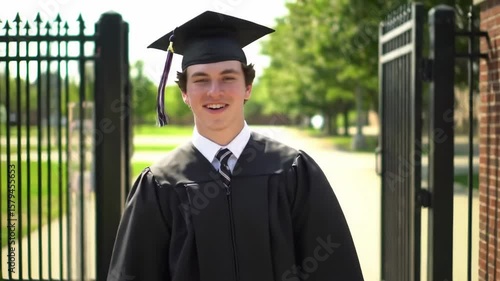 Graduate at campus gates