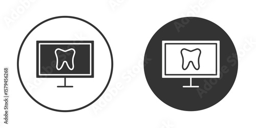 Dental X ray icon design flat silhouette style