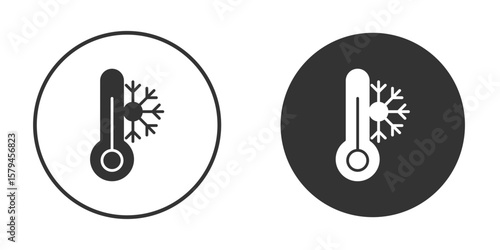 Cold icon design flat silhouette style