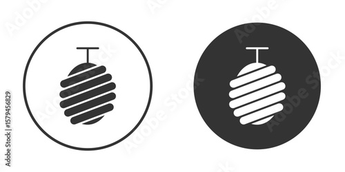 Cocoon icon design flat silhouette style
