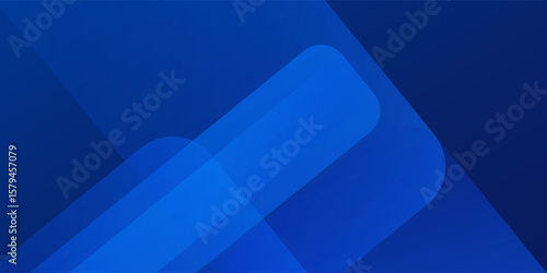 Abstract blue background with glowing geometric lines. Modern blue gradient square shape design. Futuristic technology concept modern simple