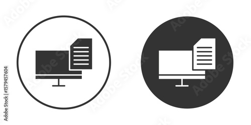 Blended learning icon design flat silhouette style