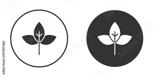 Basil icon design flat silhouette style