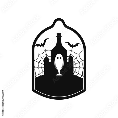 vector silhouette of a lantern