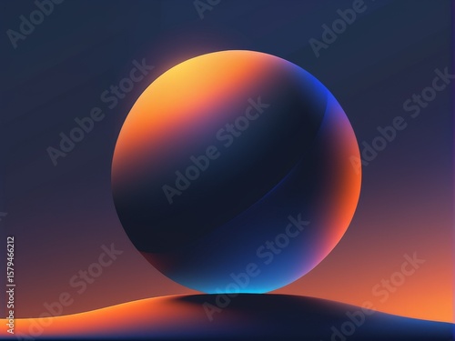 3d image of a modern abstract design with smooth gradient background