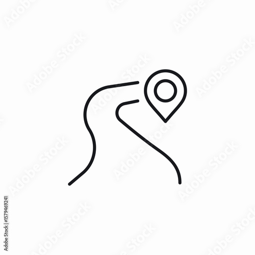 street location icon sign vector