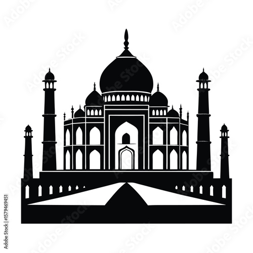 taj mahal vector illustration