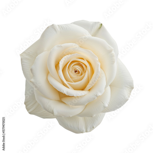 Elegant White Rose in Full Bloom