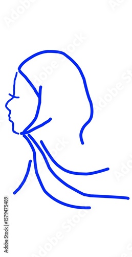 vector illustration of a girl