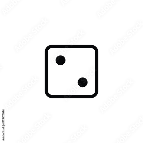 Free Download Dice Two Dots Monoline Icon - GFXLoad