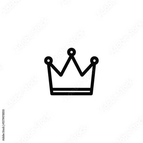 Simple Crown Monoline Icon