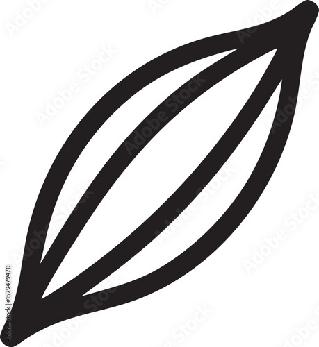Simple Black and White Muscle Fiber Icon for Medical or Fitness Related Designs and Illustrations