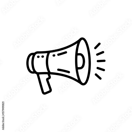 Illustration of a Loudspeaker Representing Communication and Announcements, a Symbol of Sound and Speaking Out