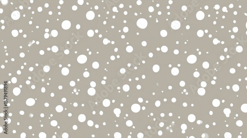 Seamless White Snow Dots Background for Winter Decor in Polka Style