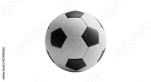 A classic soccer ball isolated on a transparent background