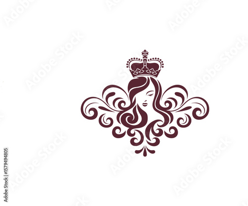 heart with crown logo.  fashion logo. Beauty fashion house. modeling dress jewelry. fashion technology  Monogram logo design for entrepreneur and best business icon. 