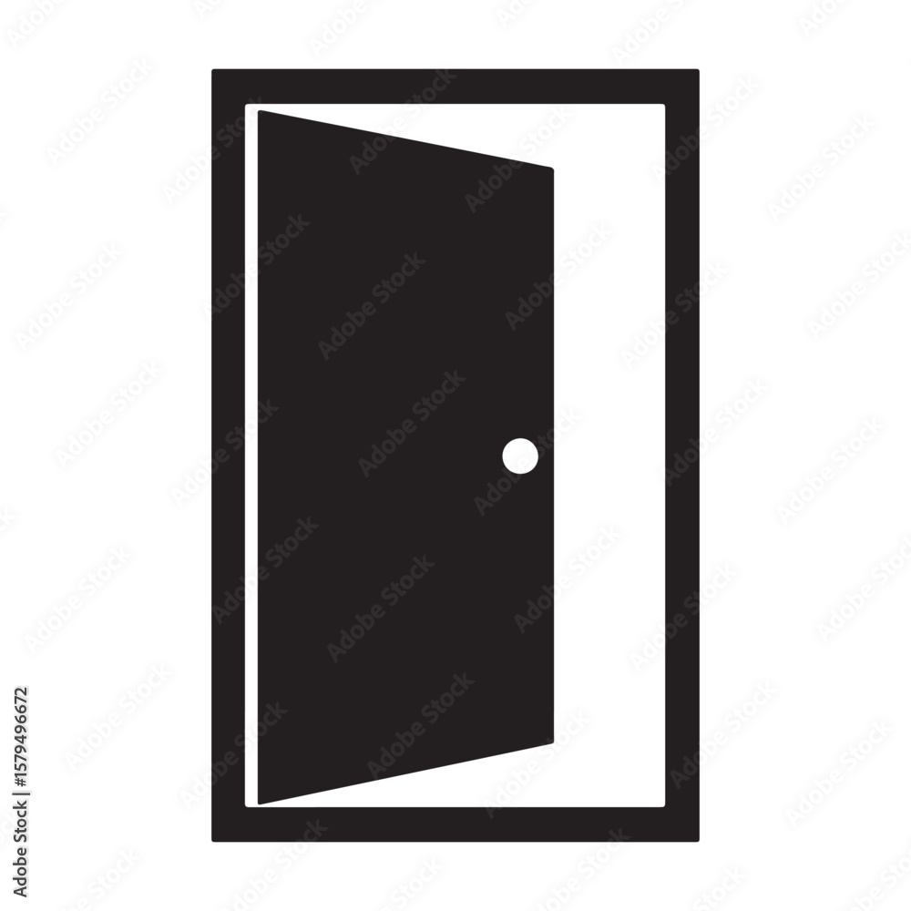 Open Door Icon Black Silhouette Vector Isolated Entrance Symbol
Open Door Icon Black Silhouette Vector Isolated Entrance Symbol