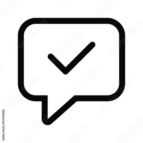 Speech bubble icon for message, chat, text, and app conversation.