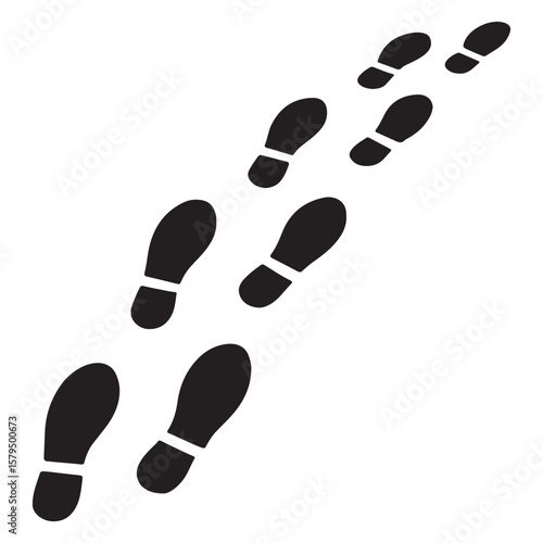 Black Footprints Trail Silhouette