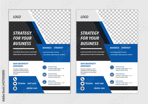 Corporate Business flyer template vector design, business flyer, brochure, magazine or flier mockup in bright colors. perfect for creative professional business. . vector template.