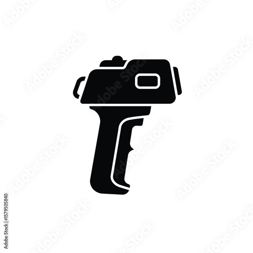Black handheld device icon vector