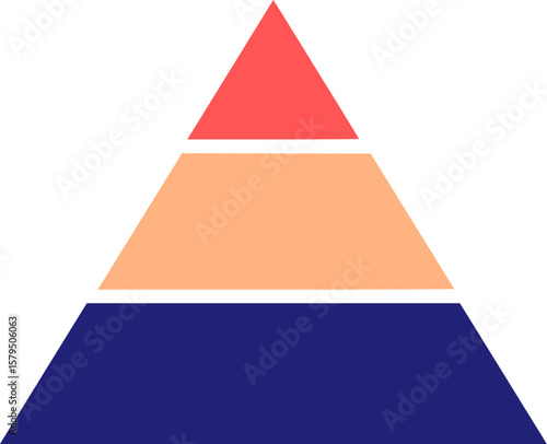 3 tier pyramid chart vector concepts
