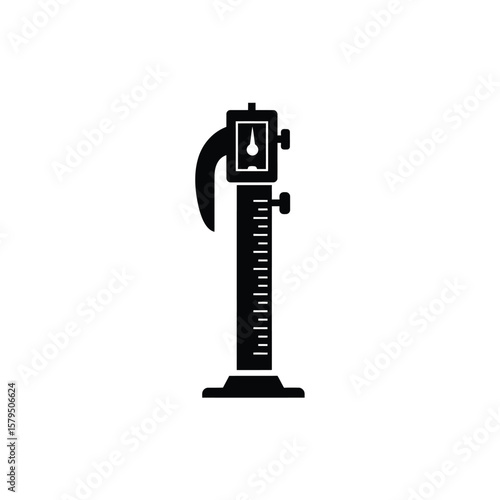 Black caliper measuring tool icon measure instrument