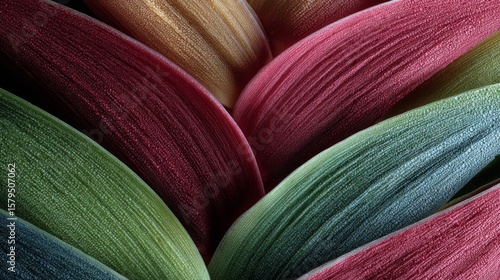 Colorful Plant Leaves Close Up Texture