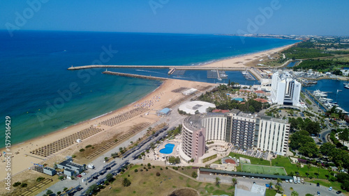 Vilamoura, praia drone baia, marina