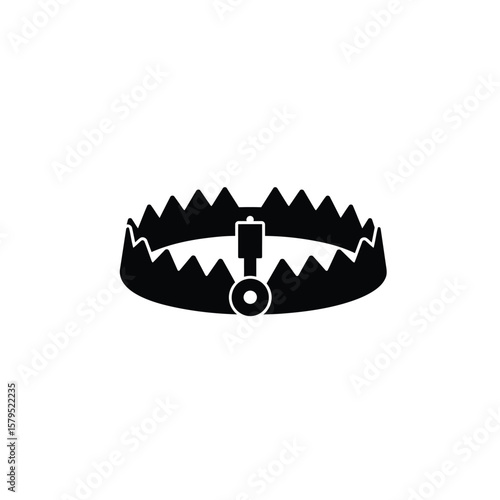 Black bear trap icon animal capture