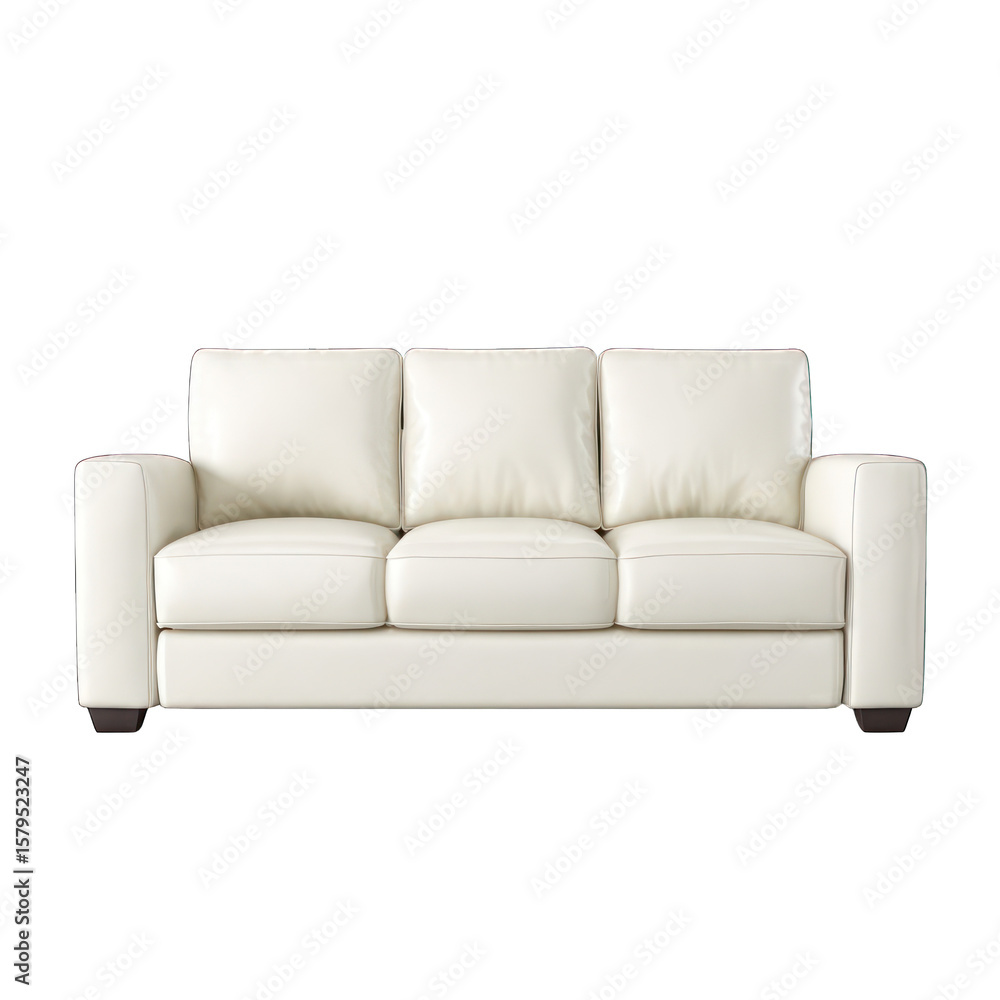 Elegant White Leather Sofa Elegant White Leather Sofa