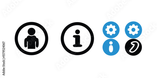 Comprehensive Set of Information and Support Icons for Web and App Design Featuring a Variety of Symbols in Multiple Colors on transparent background comprehensive set